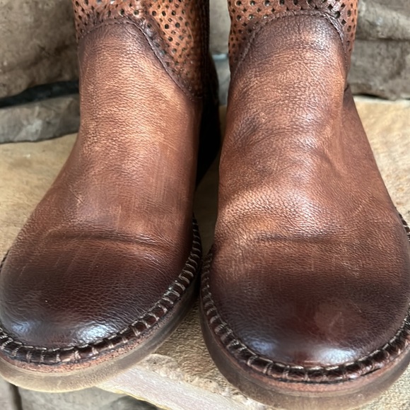 Brown Leather Ankle Boots - Picture 4 of 10